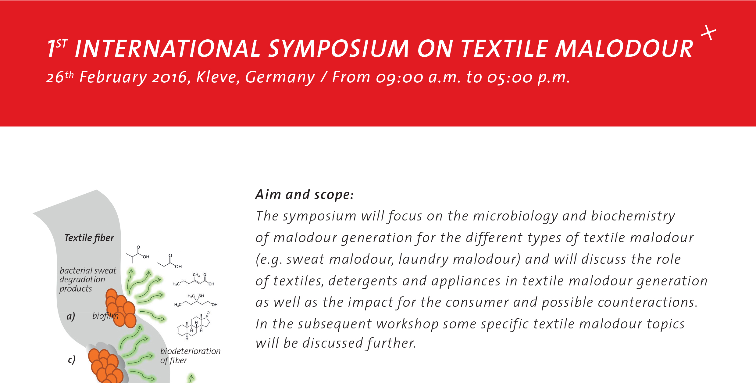 Scientific symposium on malodorous textiles | Rhine-Waal University of ...